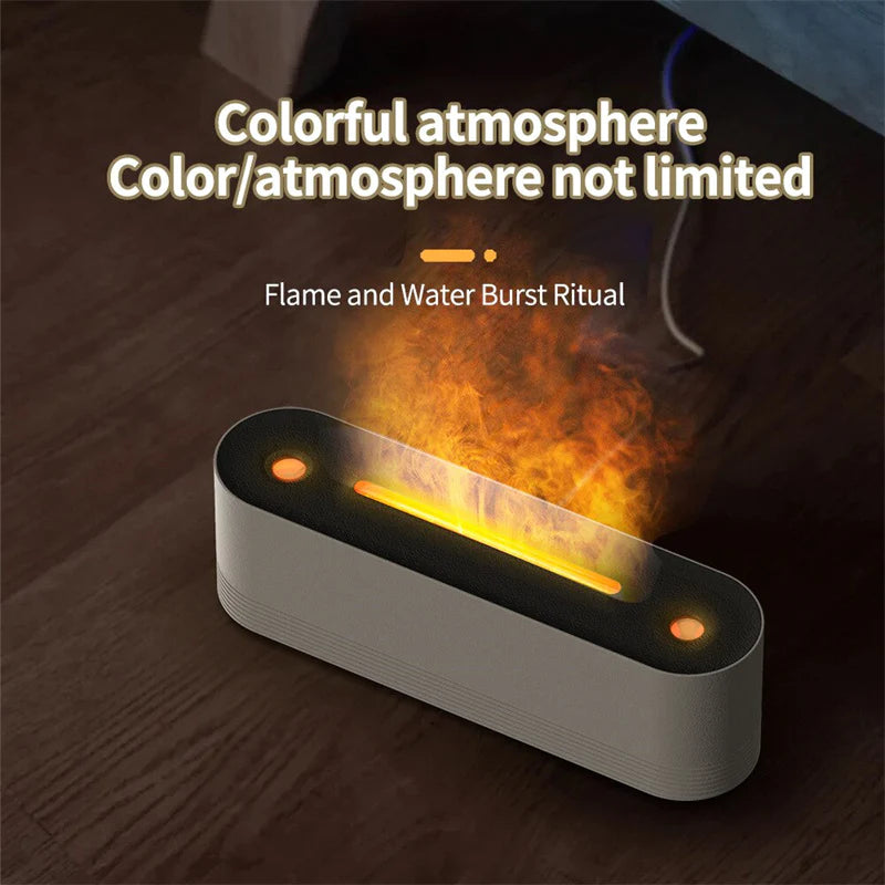 2023 Flame Air Humidifier Ultrasonic 7 Colors Aroma Diffuser LED Cool Mist Maker Fogger Essential Oil Room Fragrance Office Home Decor