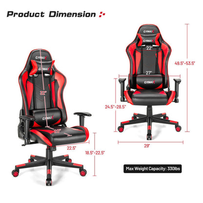 Gaming Chair Adjustable Swivel Racing Style Computer Office Chair