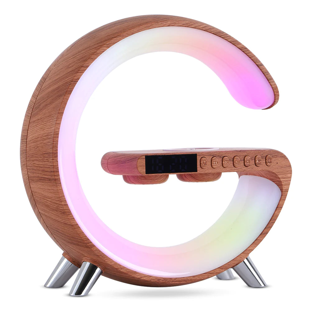 2023 New Intelligent G Shaped LED Lamp Bluetooth Speake Wireless Charger Atmosphere Lamp App Control for Bedroom Home Decor